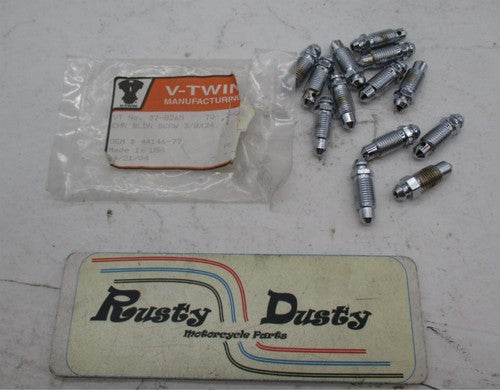 Lot of 13 Harley Davidson NOS Front Rear Caliper Bleeder Screws 37-826