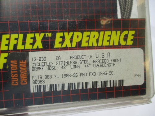Harley 883 XL FXD Cycleflex Stainless Steel Braided Front Brake Hose 4
