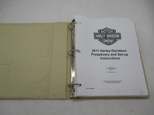 Harley Davidson 2011 Pre Delivery & Set Up Instructions w/ Binder 9994