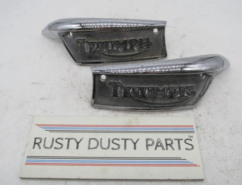 Set of Triumph 1968 & Up Gas Petrol Tank Emblem Badges 82-9701 82-9710