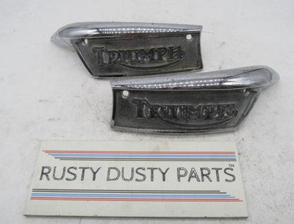 Set of Triumph 1968 & Up Gas Petrol Tank Emblem Badges 82-9701 82-9710