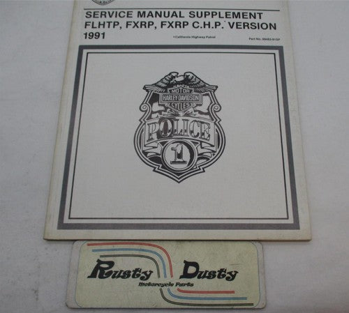 Harley Davidson Official 1991 Police Service Manual Supplement 99483-9