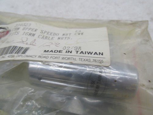 Harley Chrome Upper Speedometer Speedo Cable 16MM Nut Mounting Cover 3