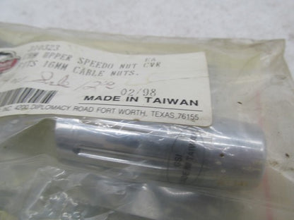 Harley Chrome Upper Speedometer Speedo Cable 16MM Nut Mounting Cover 3