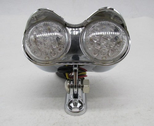 V-Twin Universal Motorcycle Harley Chrome Hi-Glide Amber Dual LED Ligh