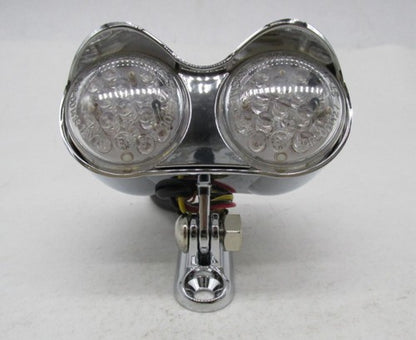 V-Twin Universal Motorcycle Harley Chrome Hi-Glide Amber Dual LED Ligh