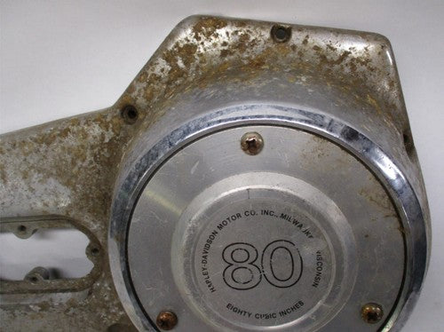 Harley Shovelhead Primary Cover 60506-77 w/ 80 Cubic Inch 3 hole Derby