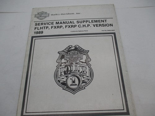 Harley Davidson Official 1989 Police Service Manual Supplement 99483-8