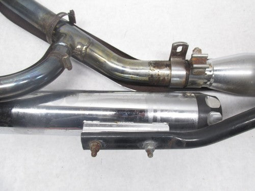 Harley Davidson Softail Rinehart Chrome Scalloped Exhaust System Assem