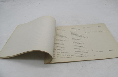 Bultaco Provisional 1970 Mk2 El Bandido Motorcycle Catalog Parts List