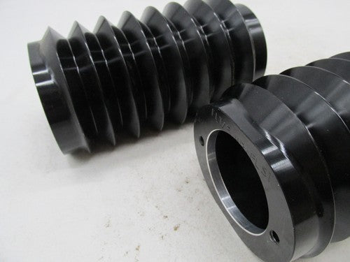 Pair of Harley Arlen Ness FLT FLHR FLST Black Metal Fork Gaiters Cover