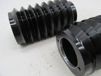 Pair of Harley Arlen Ness FLT FLHR FLST Black Metal Fork Gaiters Cover