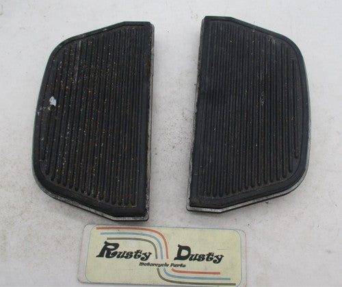 Pair of Harley Davidson Passenger Floorboards Base plates and Rubber I