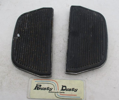 Pair of Harley Davidson Passenger Floorboards Base plates and Rubber I