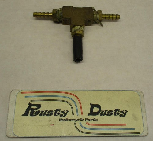 Harley Brass 3 Way T Piece Joiner Fuel Hose Tee Connector Air Water Ga