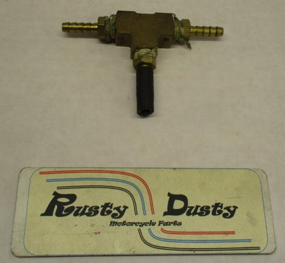 Harley Brass 3 Way T Piece Joiner Fuel Hose Tee Connector Air Water Ga