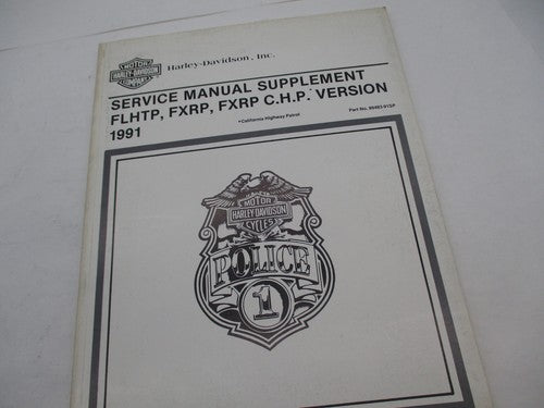 Harley Davidson Official 1991 Police Service Manual Supplement 99483-9