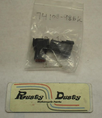 Lot of (2) Harley Davidson Genuine 8 Way Black Pin Housings 74108-98BK