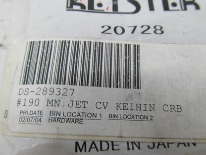 Lot of 5 Harley Davidson Keyster CV Keihin Carburetor Main Jets #190 2