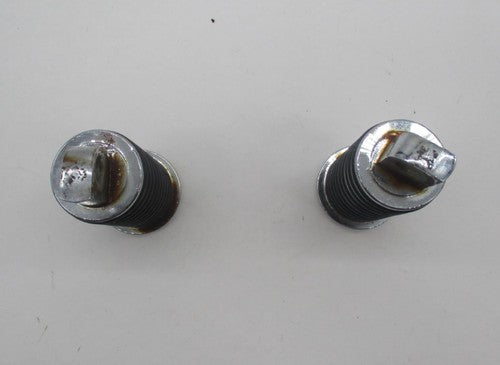 Pair of Harley Davidson Chrome Round Rubber Ribbed Foot Pegs Highway P