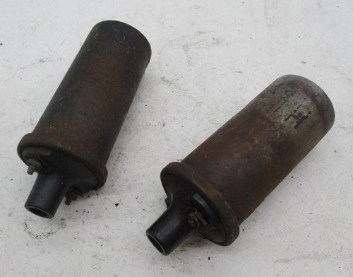 Lot of 2 Vintage Motorcycle Delco Remy Ignition Coils 12V 135