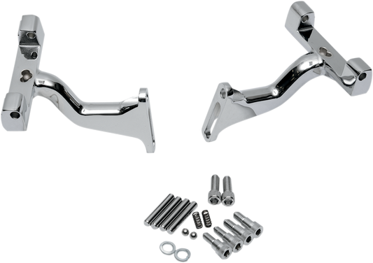 Drag Specialties Raised Passenger Floorboard Mounts Chrome 1621-0394