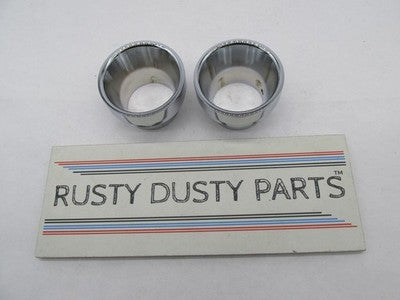 Pair of Harley Davidson Genuine NOS Chrome Exhaust Muffler Tips End Ca