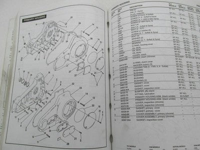 Harley-Davidson Official Factory 1993 - 1994 1340 Models Parts Catalog