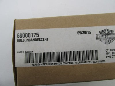 Harley-Davidson OEM NOS Incandescent Turn Signal Bulb 68000175
