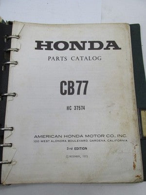 Honda Official Factory 1961-1968 CB77 CL77 Parts Catalog Manual Book