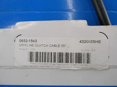 Drag Specialties NOS Harley HE Clutch Cable 55" Black Vinyl 0652-1543