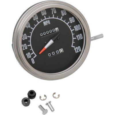 Drag Specialties 5in. Dash Mount 2:1 Speedometer 68-84 Face DS-243885