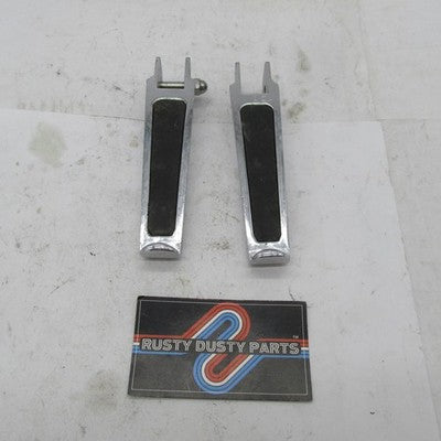 Pair of Harley Davidson Genuine Chopper Custom Footpegs w/ Rubber in L