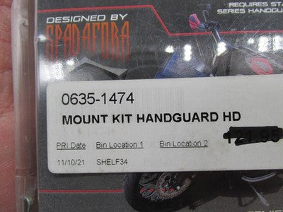 PowerMadd NOS Harley Star Series Handguard Mounting Kit, Black 0635-14