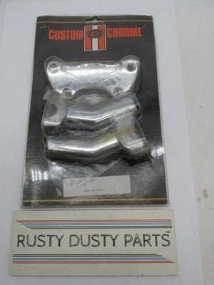 Harley Custom Chrome NOS Pullback Style Handlebar Risers Clamp Kit 12-