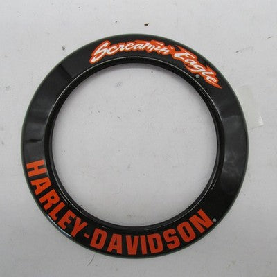 Harley Screamin' Eagle Genuine NOS Air Cleaner Trim Ring Black/Orange