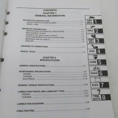Yamaha OEM XVS650K(C) XVS650AK(C) Service Manual LIT-11616-11-16 LIT-1