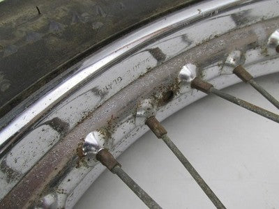BSA A65 A50 Chrome Spoke Spoked Rear Quick Wheel w/ Challenger Tire 11