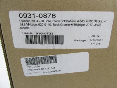S&S Cycle NOS Harley 17-20 M8 128" Big Bore Cylinder Kit 0910-0733