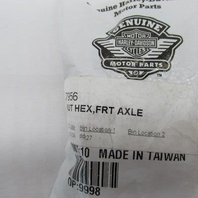 Lot of 9 Harley Davidson Genuine NOS Front Axle Nut Hex 1/2"-20 x 3/4"
