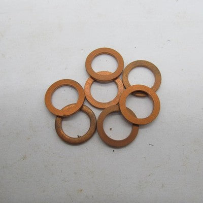 Lot of 7 Harley-Davidson NOS 3/8" x 9/16" x 1/16" Copper Washers 6033