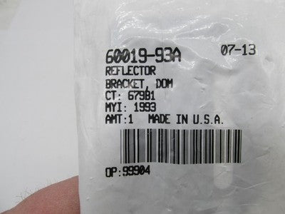 Harley Genuine NOS Lisence Plate Bracket Reflector 60019-93A