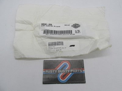 Harley Genuine OEM NOS Right Saddlebag Guard Rail Outer Clamp, Chrome