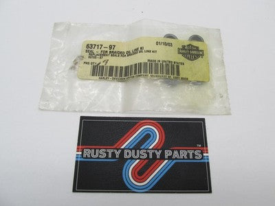 Lot of 8 Harley-Davidson Genuine OEM NOS Braided Oil Line Kit Seals 63