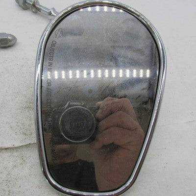 Pair of Harley OEM Chrome Short-Stem Tapered Mirrors 91845-03B 91840-0