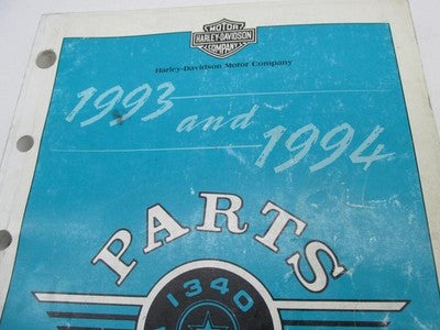 Harley-Davidson Official Factory 1993 - 1994 1340 Models Parts Catalog