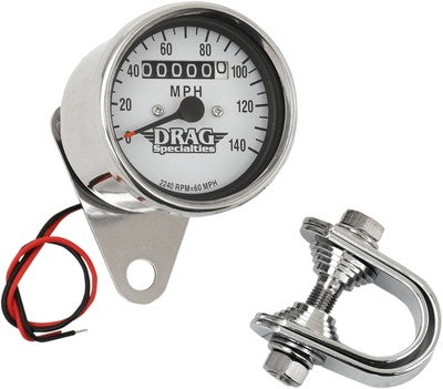 Drag Specialties Miini Speedometer 2240:60 Ratio with White Face DS-24