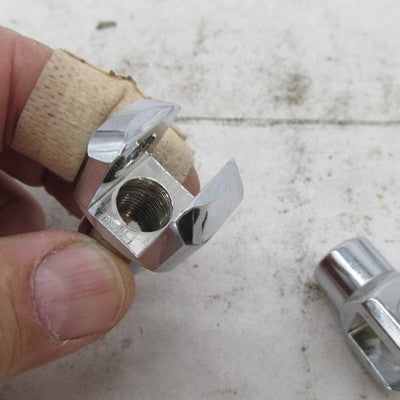 Pair of Harley Davidson Genuine NOS Chrome Footpeg Mounts Clevis Male