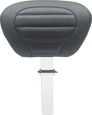 Mustang Deluxe Touring Driver Backrest Black W/Sky Blue Stitching 7901