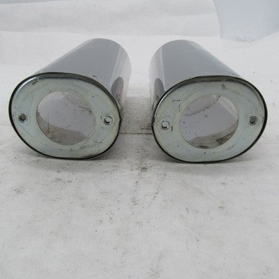 Pair of Harley Davidson OEM Chrome Cow Bells Upper Fork Slider Covers